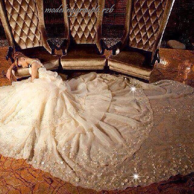 عکس شانزده مدل لباس عروس ونامزدی خیلی بلند و خیلی پرچین و طرح های مختلف  مدل لباس عروس دنباله دار و پرچین و باشکوه