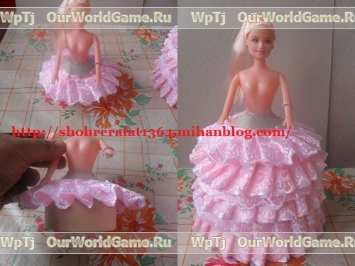 ایده درست کردن و تغییر شکل عروسک دخترانه مدل عروسک دخترانه پرنسسی صورتی چگونه در منزل عروسک بسازیم