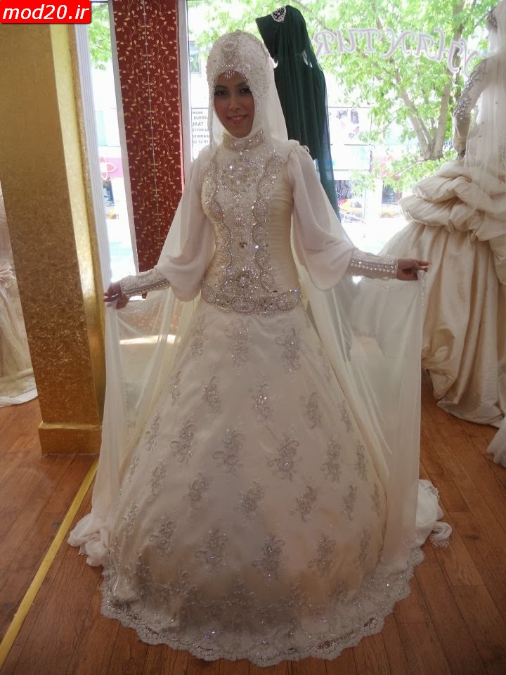 عکس لباس عروس پوشیده جدید لباس عروس اسلامی 