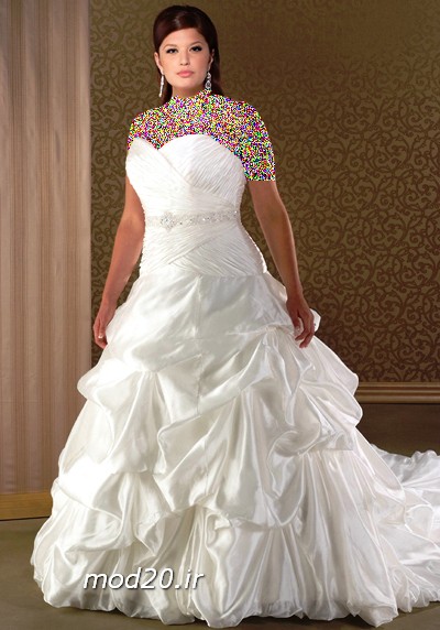 مدل و عکس لباس عروس برای افراد چاق