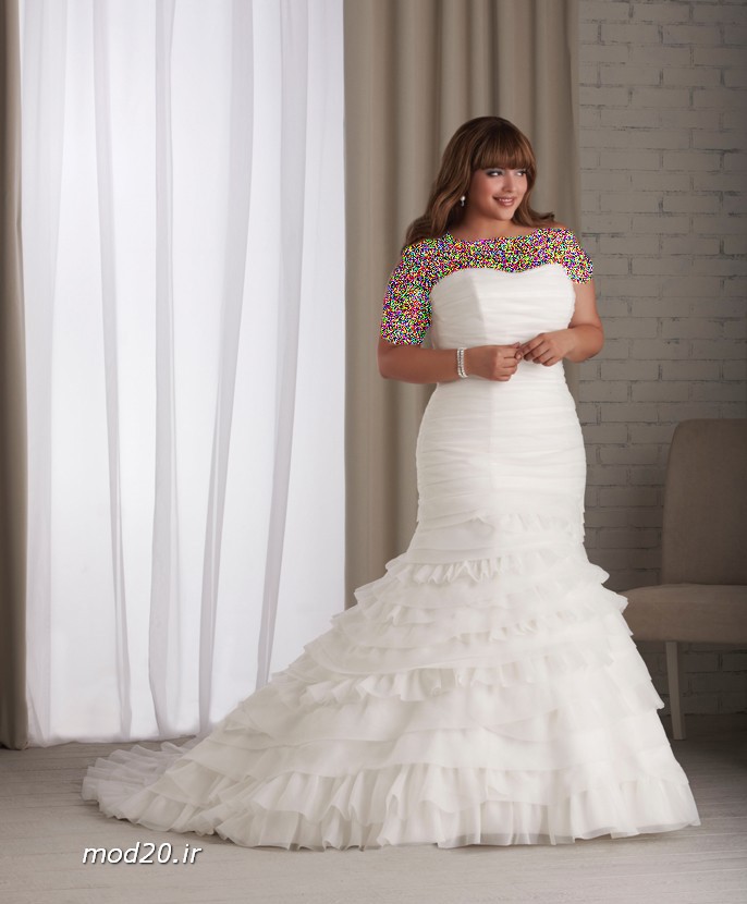 مدل و عکس لباس عروس برای افراد چاق