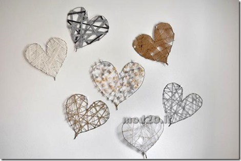 ایده درست کردن قلب تزیینی با اکلیل کاموا پارچه مقوا گونی تور قلب برای هدیه ولنتاین