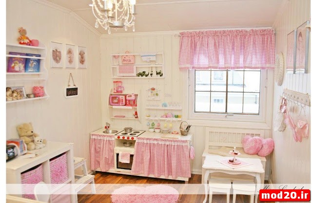 مدل پرده جدید اتاق کودک عروسکی و طرح فانتزی با رنگ های روشن شیک
