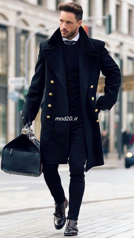 مدل پالتو و کت زمستانی و بارانی مردانه شیک و الگانت 2019 شیک ترین تیپ های رسمی زمستانی مردانه  winter men style elegant-palto-rain coat-mod20-ir 