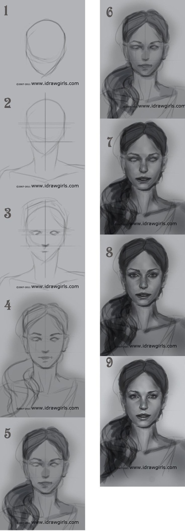 آموزش طراحی چهره اموزش قدم به قدم و مرحله ای طراحی و نقاشی چشم ابرو لب بینی گوش موی سر و صورت انسان