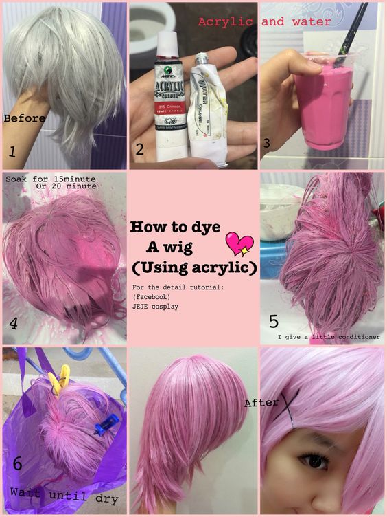 موهای مصنوعی را چگونه رنگ کنیم؟رنگ کردن موی مصنوعی با رنگ اکریلیک